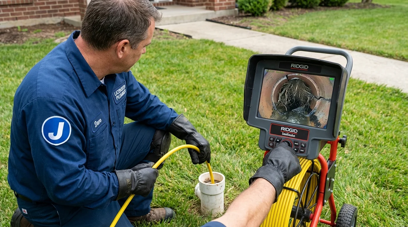 Sewer camera inspection being performed by Johns Plumbing LLC in Schofield Barracks